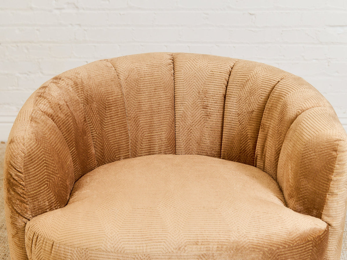 Rowan Swivel Chair in Maya Caramel Fabric