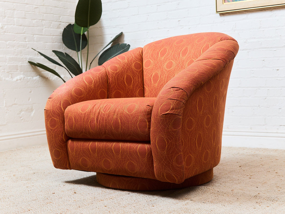 Orange Vintage Club Chair