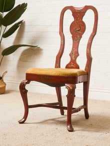 Louis XV Style Chinoiserie Writing Desk by Baker with Matching Chair