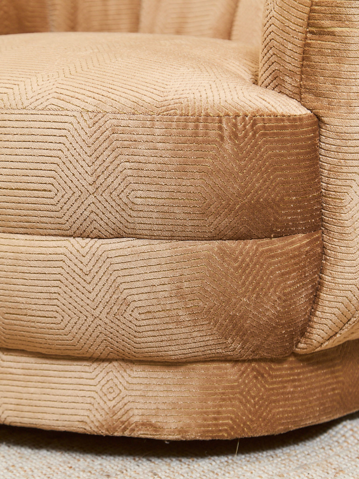 Rowan Swivel Chair in Maya Caramel Fabric