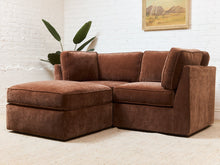 Diana Modular Loveseat and Ottoman in Amici Tobacco