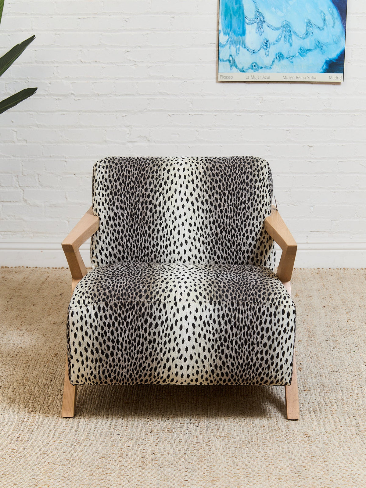 Zephyr Lounge Chair in Cheetah Upholstery