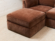 Diana Modular Loveseat and Ottoman in Amici Tobacco