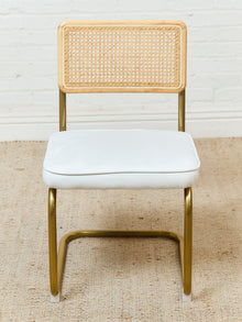 Brass and Rattan Dining Chair