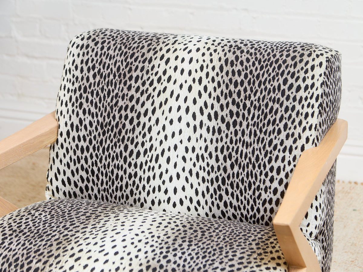 Zephyr Lounge Chair in Cheetah Upholstery