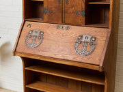 Rare Antique Arts and Crafts Style Oak Secretary Bookcase