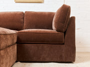 Diana Modular Loveseat and Ottoman in Amici Tobacco