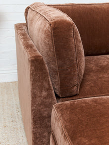 Diana Modular Loveseat and Ottoman in Amici Tobacco