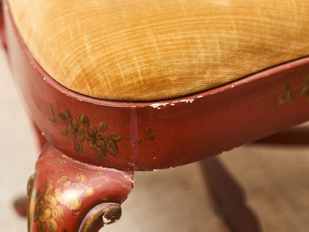Louis XV Style Chinoiserie Writing Desk by Baker with Matching Chair