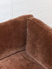 Diana Modular Loveseat and Ottoman in Amici Tobacco