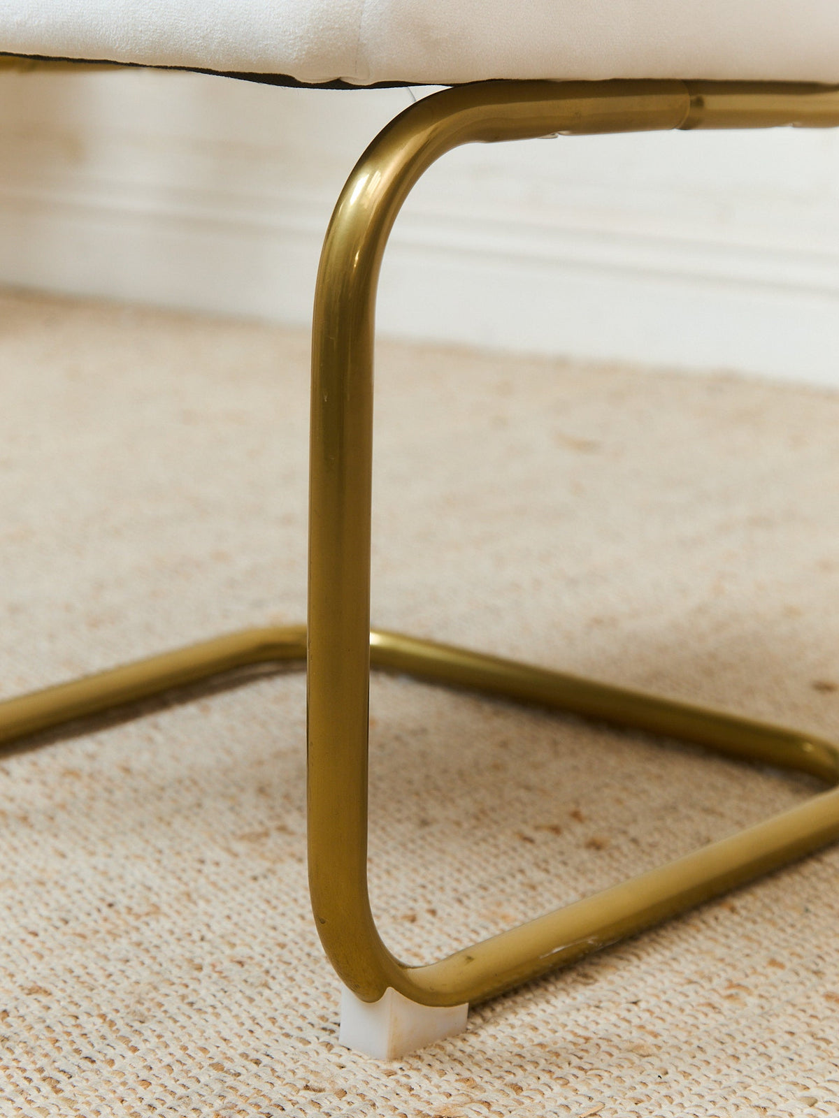 Brass and Rattan Dining Chair