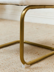 Brass and Rattan Dining Chair