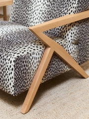Zephyr Lounge Chair in Cheetah Upholstery