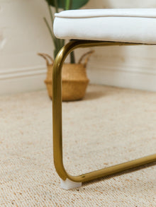 Brass and Rattan Dining Chair
