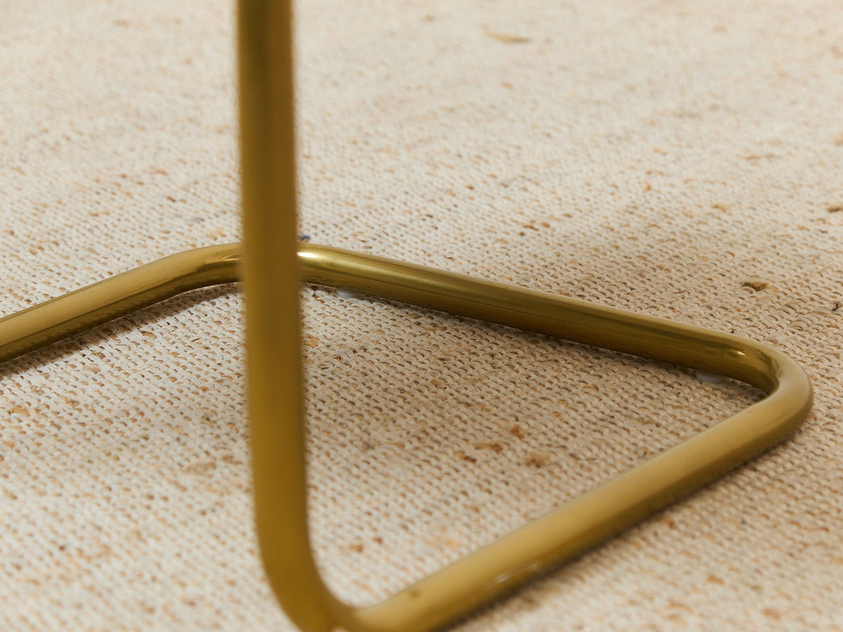 Brass and Rattan Dining Chair