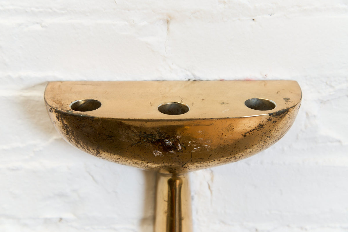 Vintage 1950s Modern Brass Candleholder by Ben Seibel Jenfred-Ware SUPER RARE!