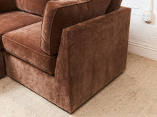 Diana Modular Loveseat and Ottoman in Amici Tobacco