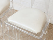 1970s Pair MCM Lucite Bar Chairs / Stools by Hill Manufacturing Co.