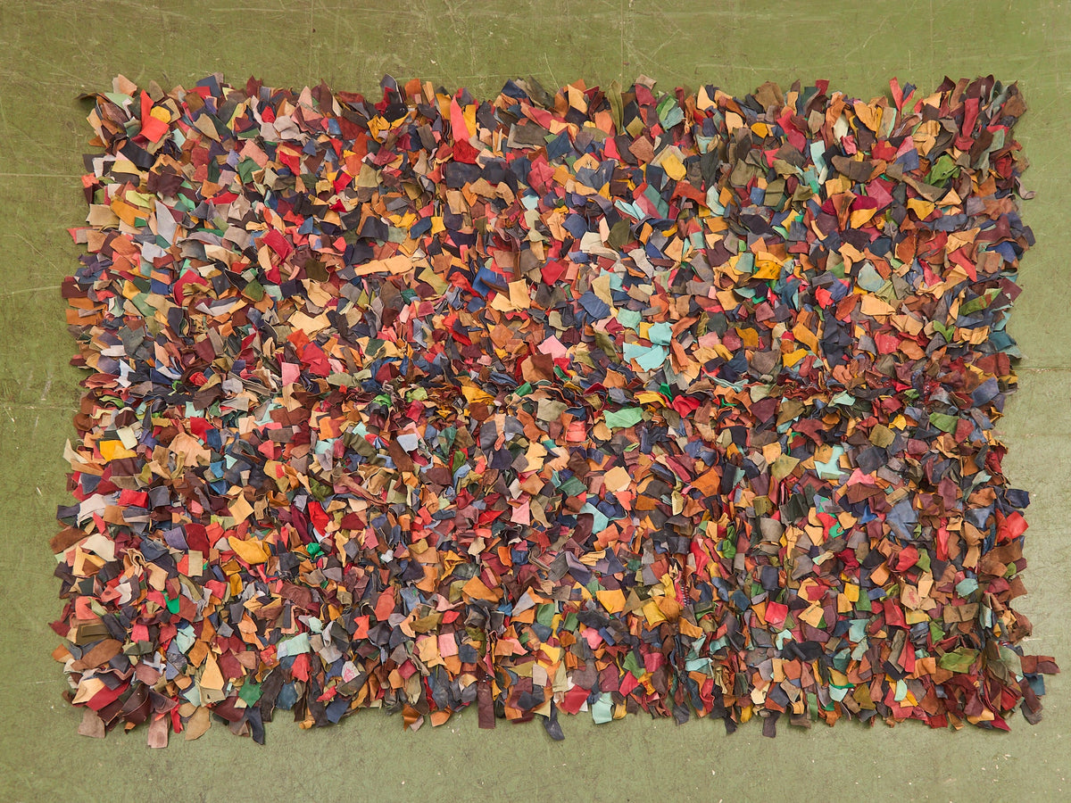 Vintage leather Rug