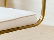 Brass and Rattan Dining Chair