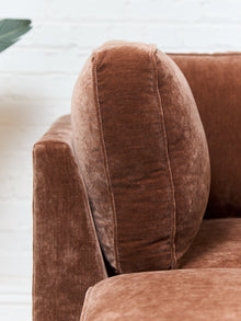 Diana Modular Loveseat and Ottoman in Amici Tobacco