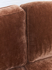 Diana Modular Loveseat and Ottoman in Amici Tobacco