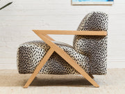 Zephyr Lounge Chair in Cheetah Upholstery