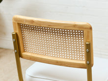 Brass and Rattan Dining Chair