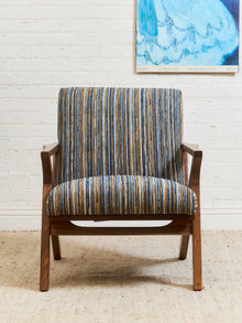 Zayden Lounge Chair in Striped Upholstery
