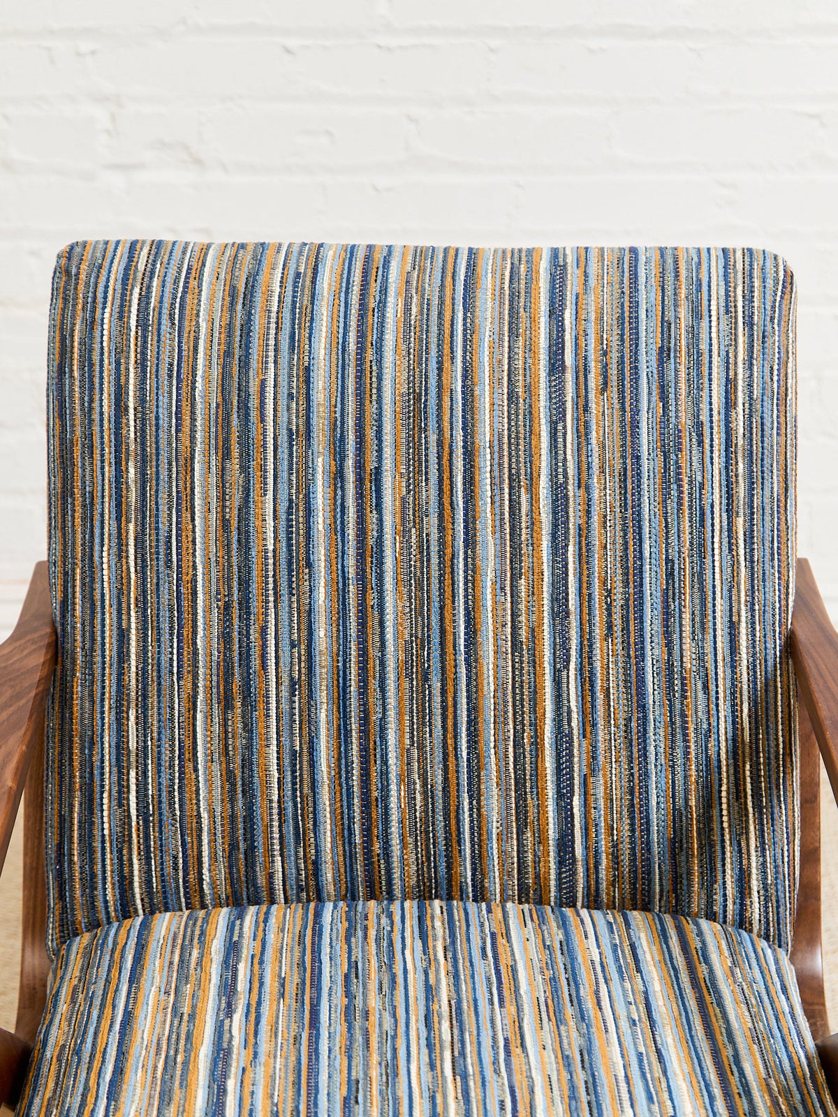Zayden Lounge Chair in Striped Upholstery