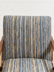 Zayden Lounge Chair in Striped Upholstery