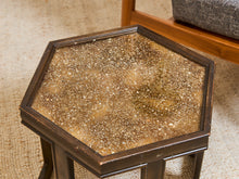 Hexagon Side Table Brown Saltman