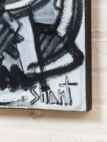 Black and White Acrylic Abstract by Shant Beudjekian