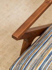 Zayden Lounge Chair in Striped Upholstery