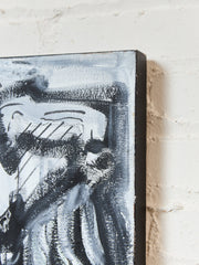 Black and White Acrylic Abstract by Shant Beudjekian