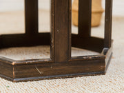 Hexagon Side Table Brown Saltman