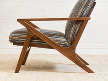 Zayden Lounge Chair in Striped Upholstery