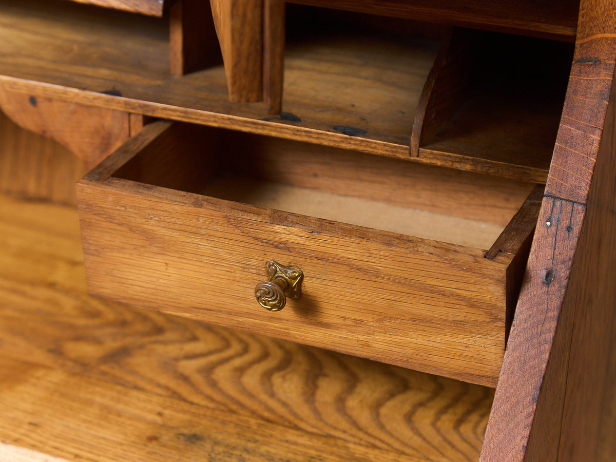 Rare Antique Arts and Crafts Style Oak Secretary Bookcase
