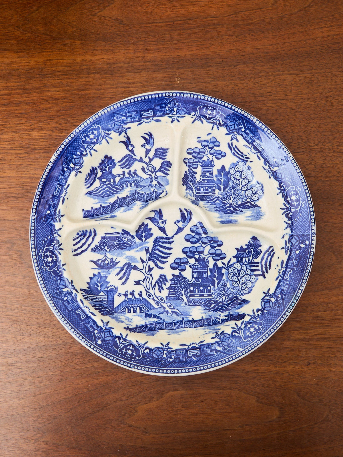 Antique Blue Willow Plate