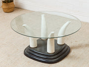 Faux Horn Post Modern Coffee Table