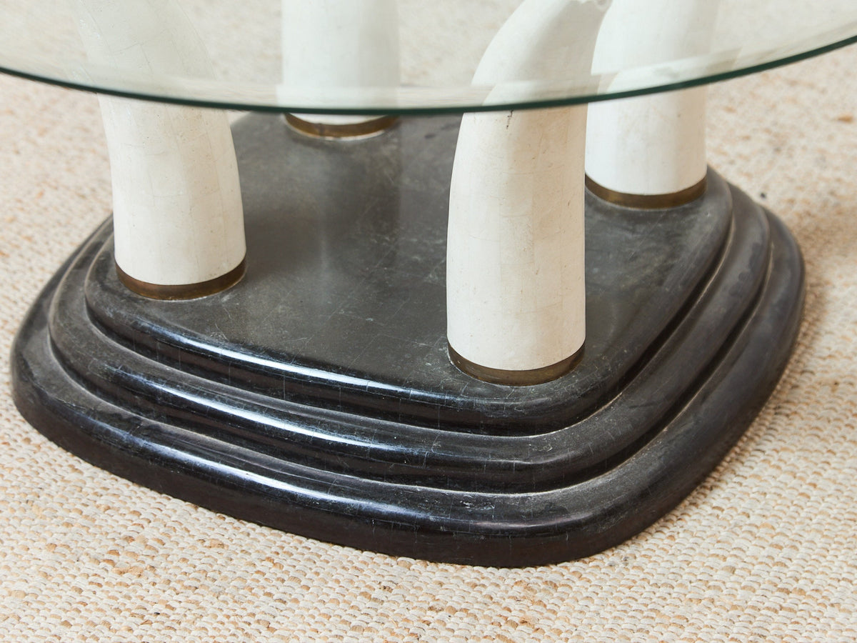 Faux Horn Post Modern Coffee Table