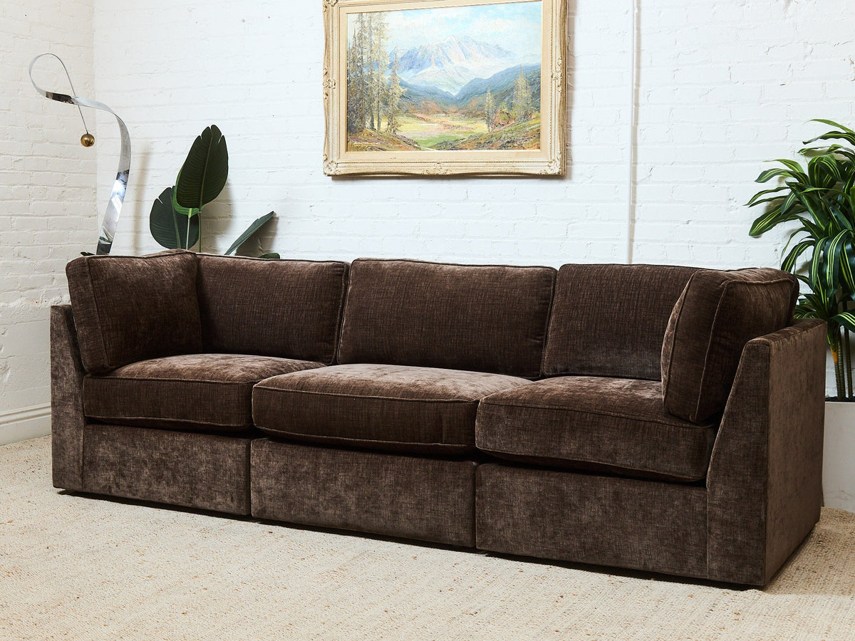 Diana Modular 3 Piece Sofa in Espresso
