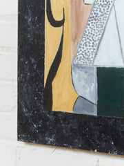 Le Guitarite French Cubist painting, signed and dated