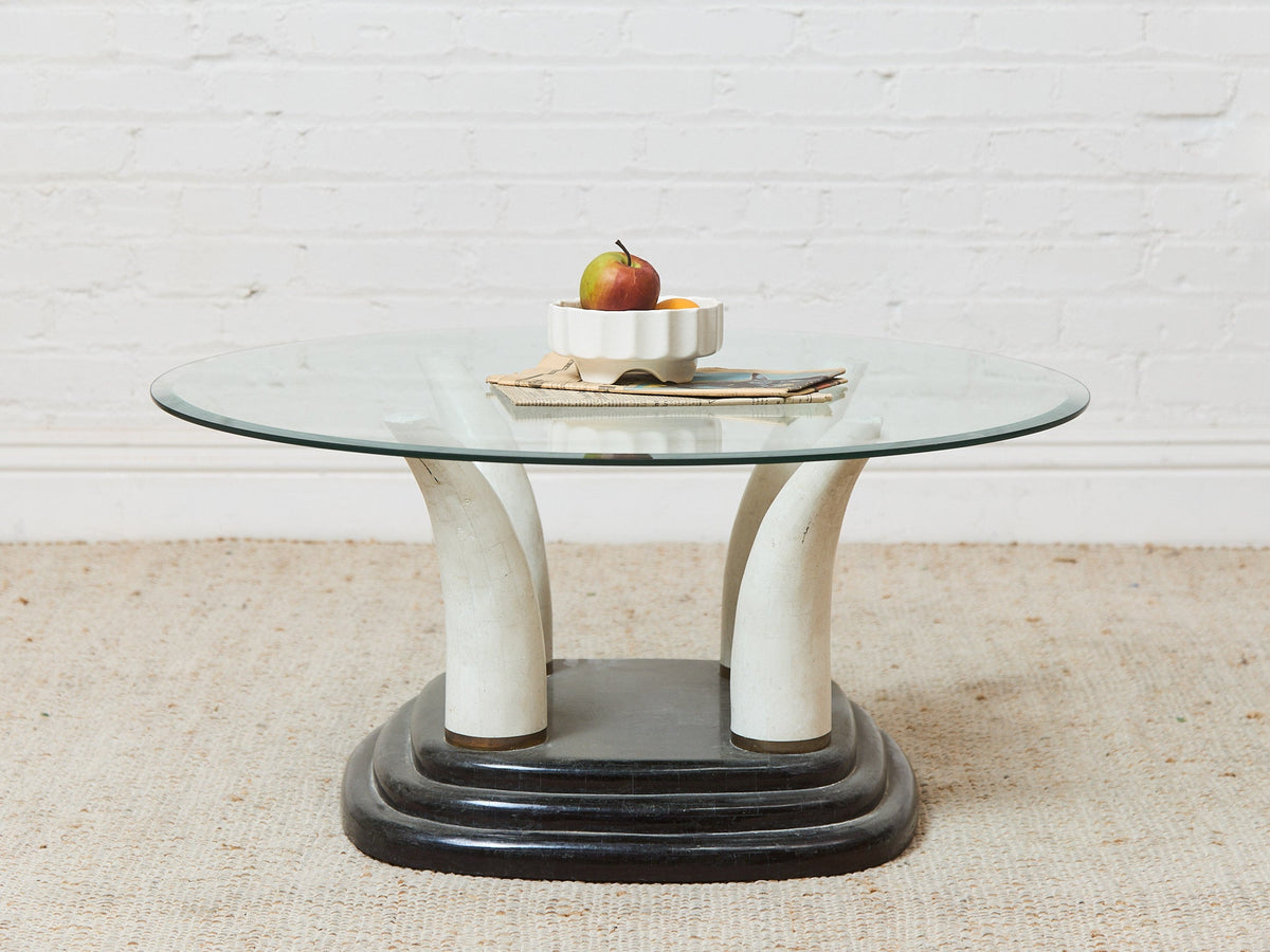 Faux Horn Post Modern Coffee Table
