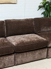 Diana Modular 3 Piece Sofa in Espresso