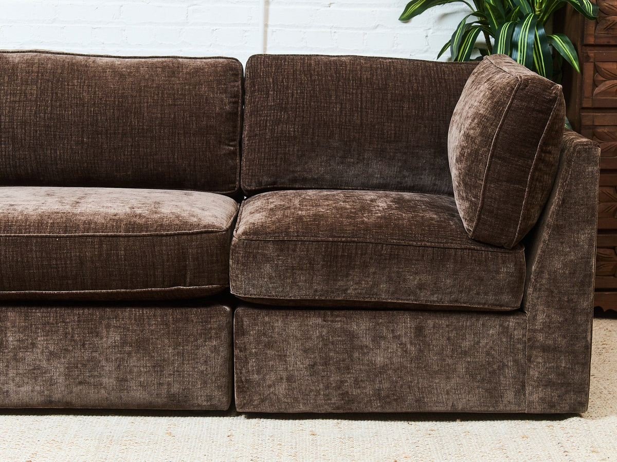 Diana Modular 3 Piece Sofa in Espresso