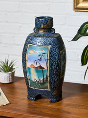Ken Jensen Raku Pottery Vessel