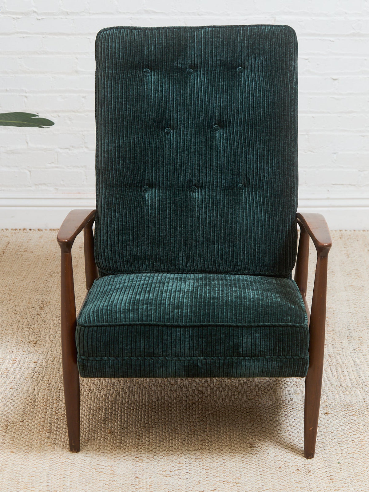 Mid Century Modern Upholstered Milo Baughman Armchair