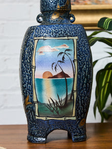 Ken Jensen Raku Pottery Vessel