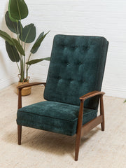 Mid Century Modern Upholstered Milo Baughman Armchair